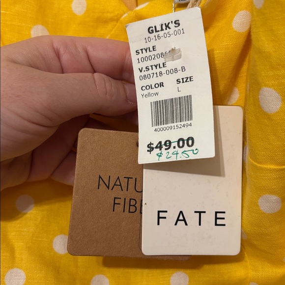 BNWT Fate yellow polka dot mini dress - Picture 5 of 6